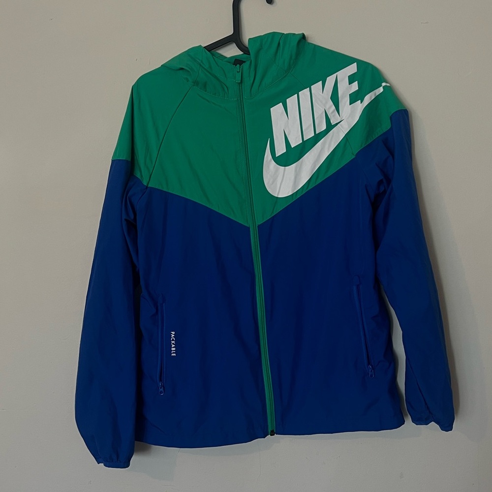 Nike Kids Green and Blue Jacket Large (14/16)
